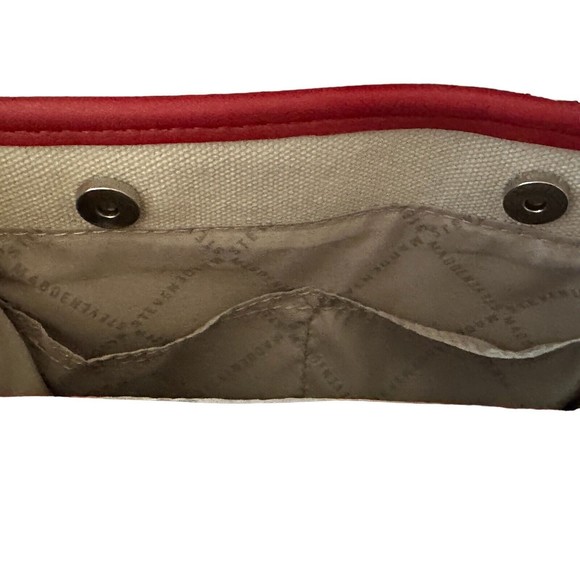 Steve Madden Tiktok Satchel Bwebber Creme Red Canvas Bag Tiktok Viral Purse NWT - Picture 14 of 16
